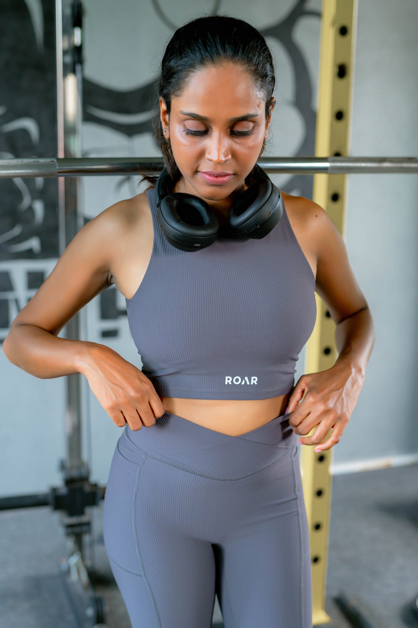 ROAR | POWERPLUS BRA (GREY) | RUN THE WORLD COLLECTION | WOMEN’S ACTIVE WEAR
