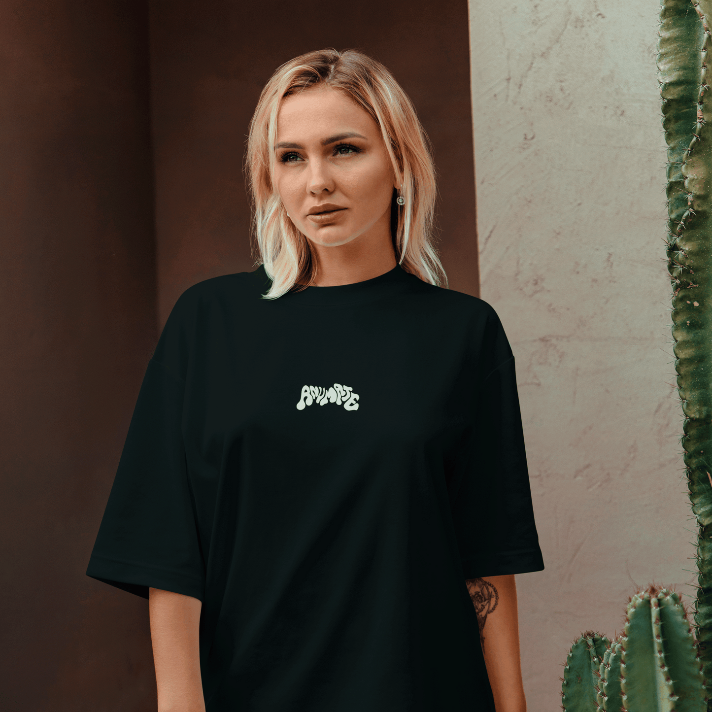 Anumate - "What is Love" Oversize Tee (Black) - Unisex
