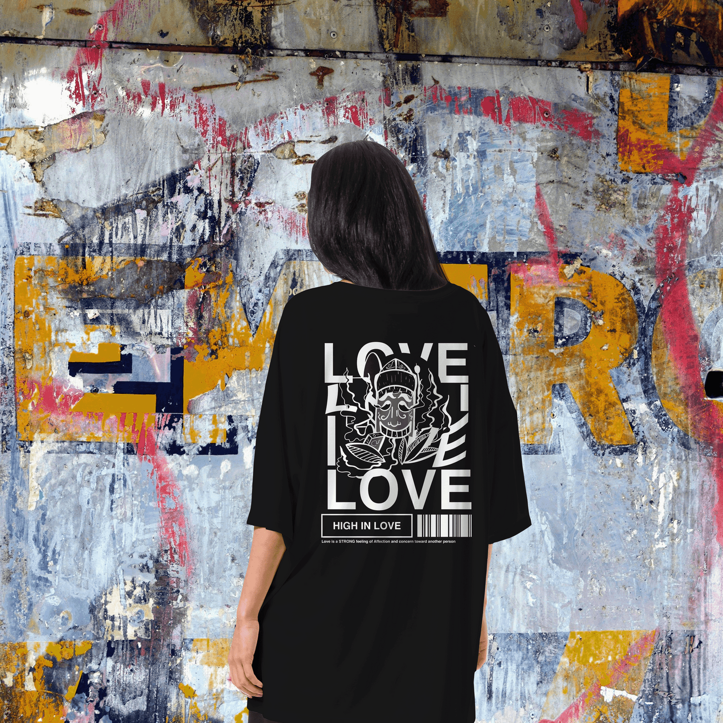 Anumate - "What is Love" Oversize Tee (Black) - Unisex