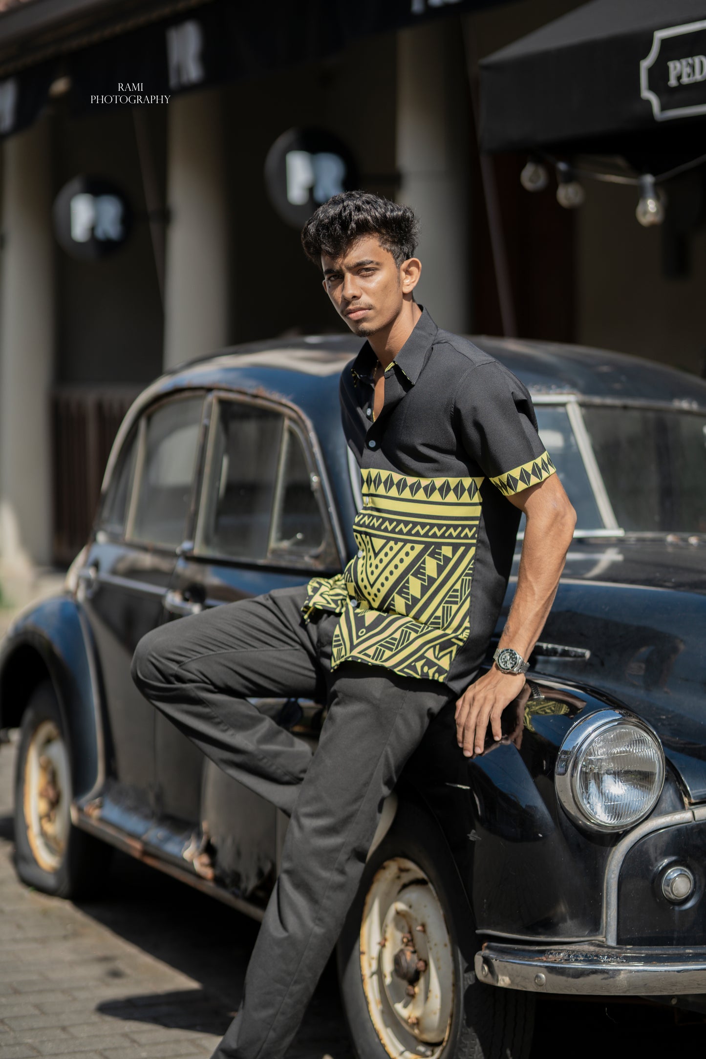 MATTHEW - Short Sleeved Urban Tribal Fushion Shirt - Mens Wear