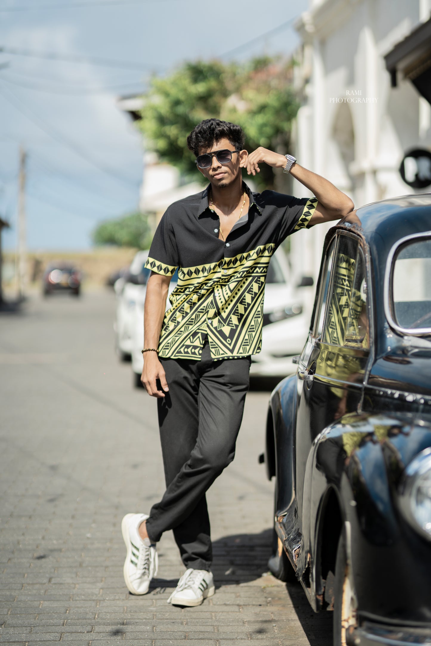 MATTHEW - Short Sleeved Urban Tribal Fushion Shirt - Mens Wear