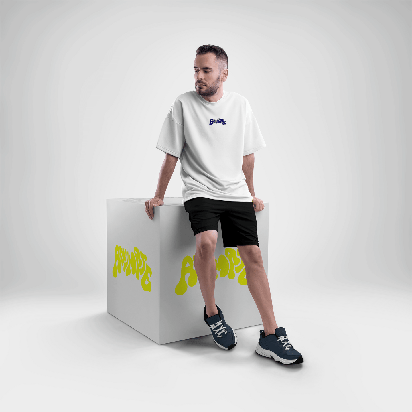 Anumate - "What is Love" Oversize Tee (White) - Unisex