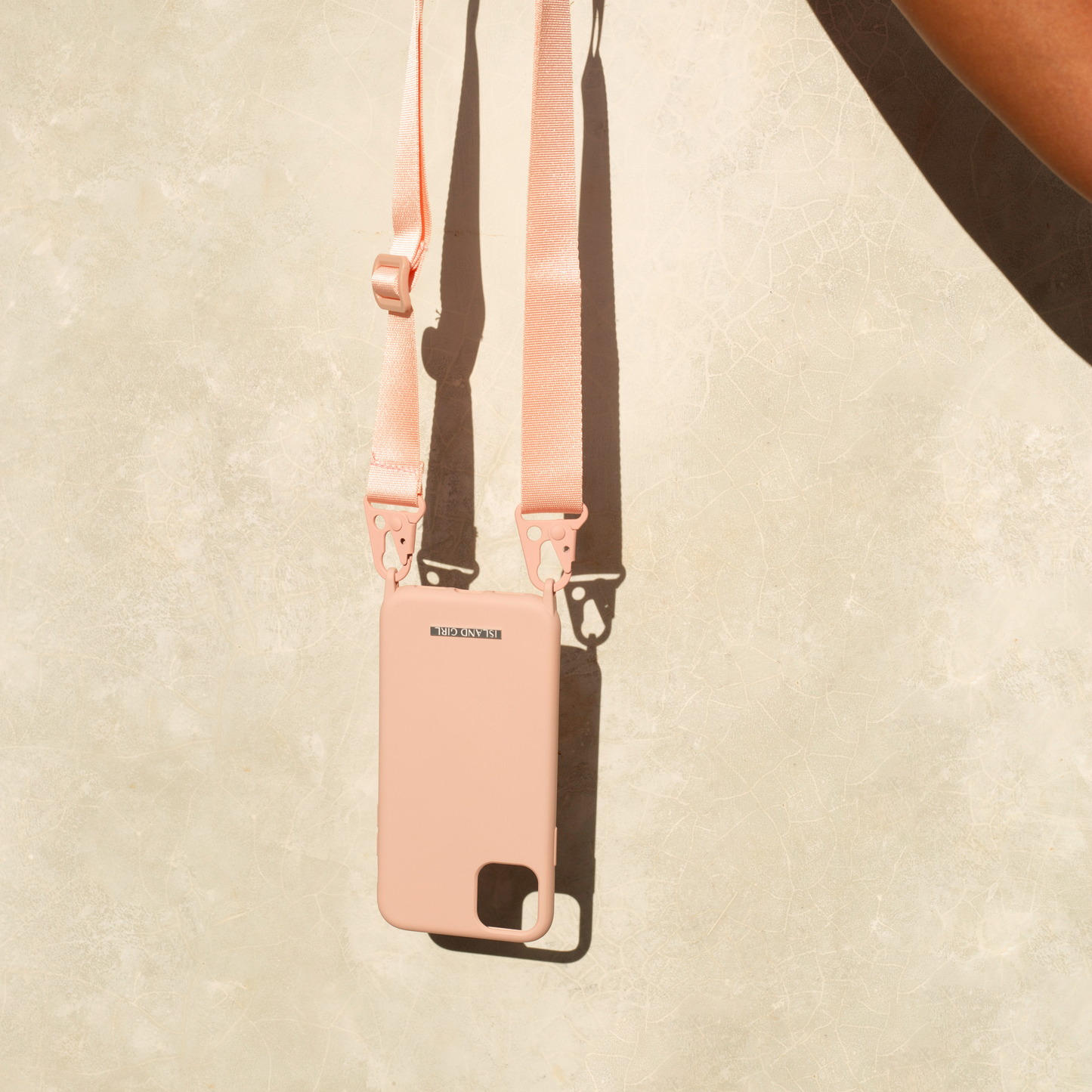 ISLAND GIRL - iPhone 11 PRO (Nude) - Adjustable Necklace with Carabiner Strap - Light Weight - Silicone Cases