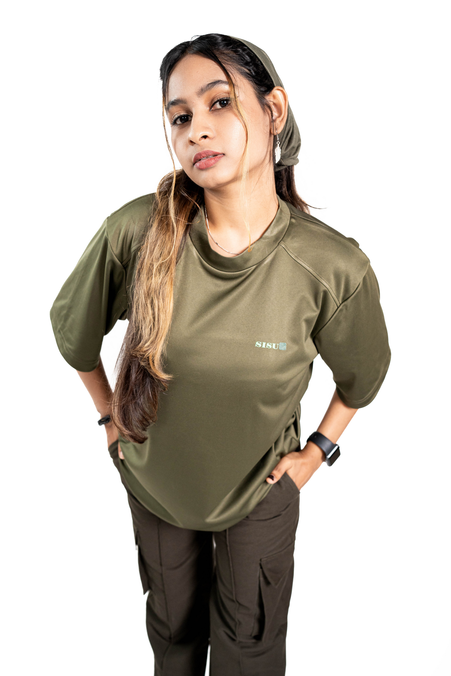 SiSU - Brachiosaurus Oversize Tee (Olive Green) - Unisex