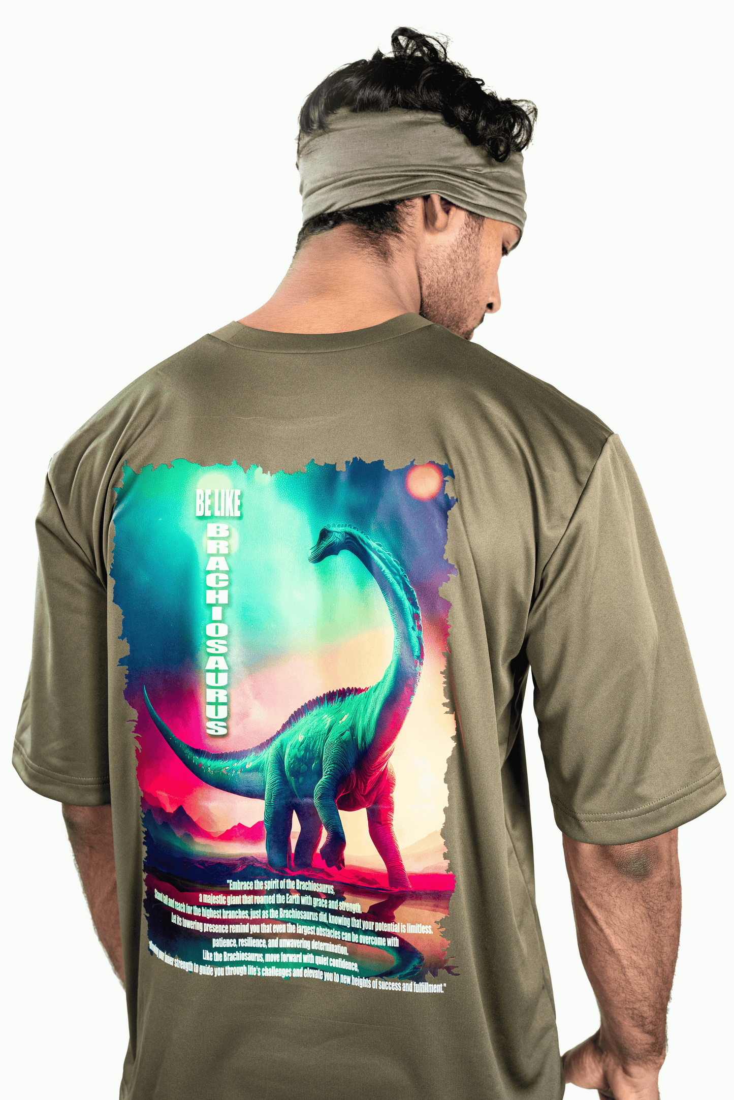 SiSU - Brachiosaurus Oversize Tee (Olive Green) - Unisex