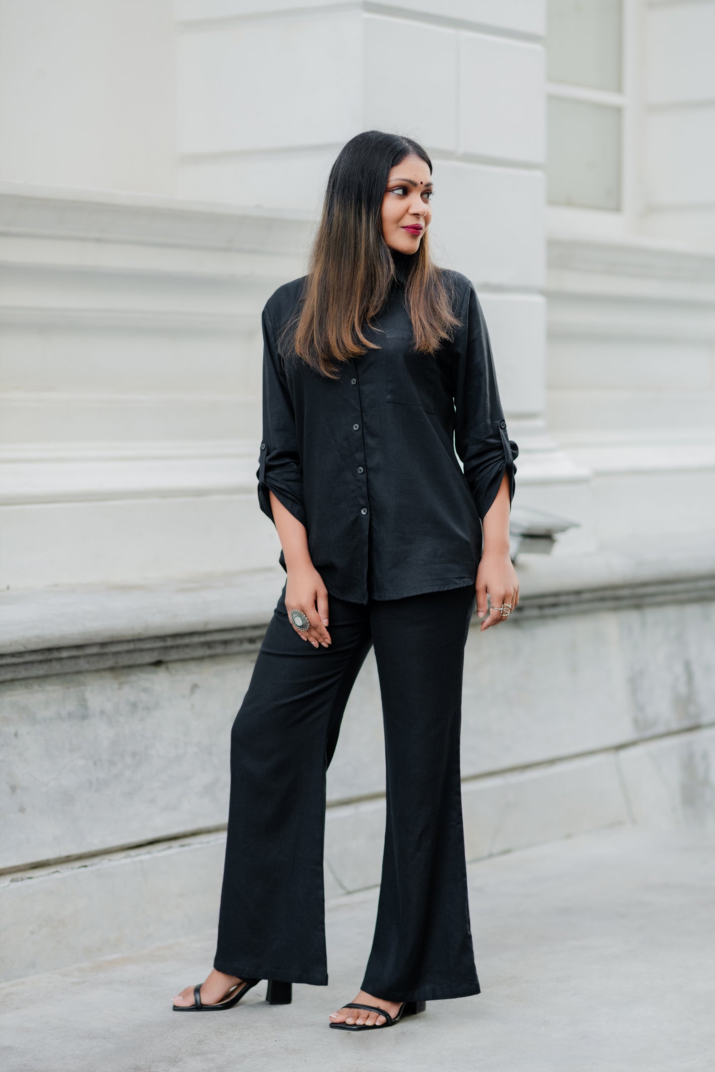 LUNE - Linen Pant (Black) - Womens Wear