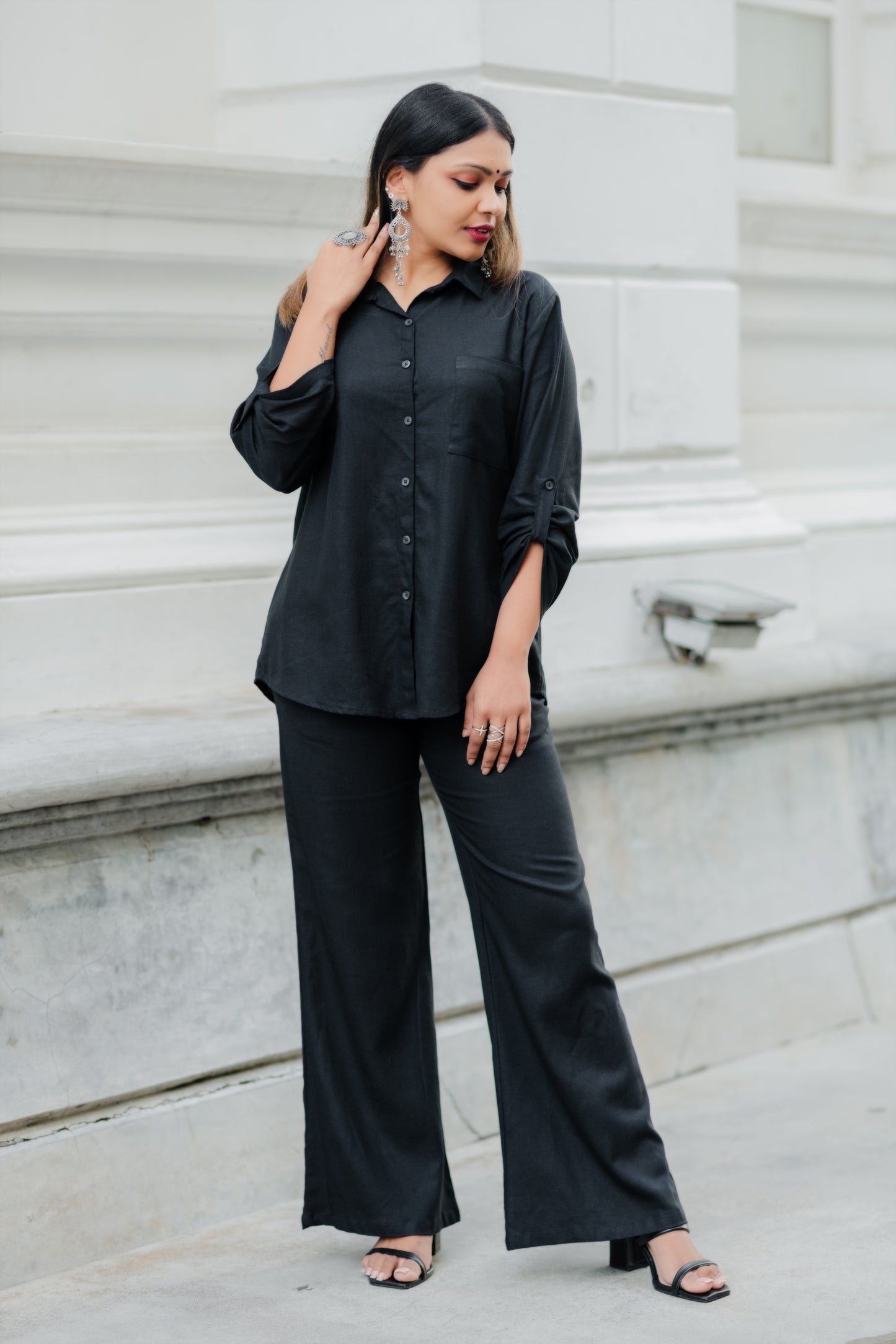 LUNE - Linen Pant (Black) - Womens Wear