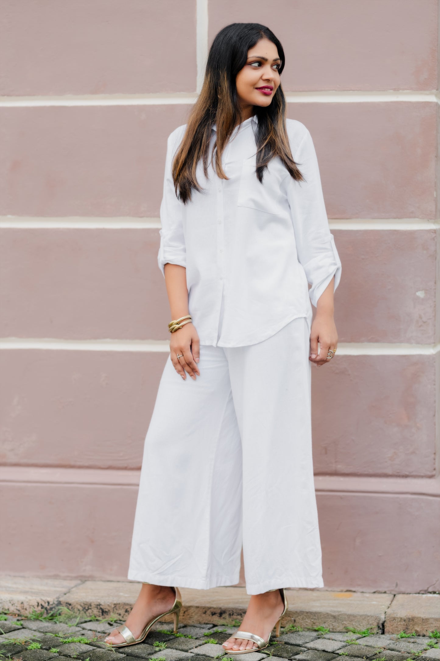 LUNE - Linen Pant (White) - Womens Wear
