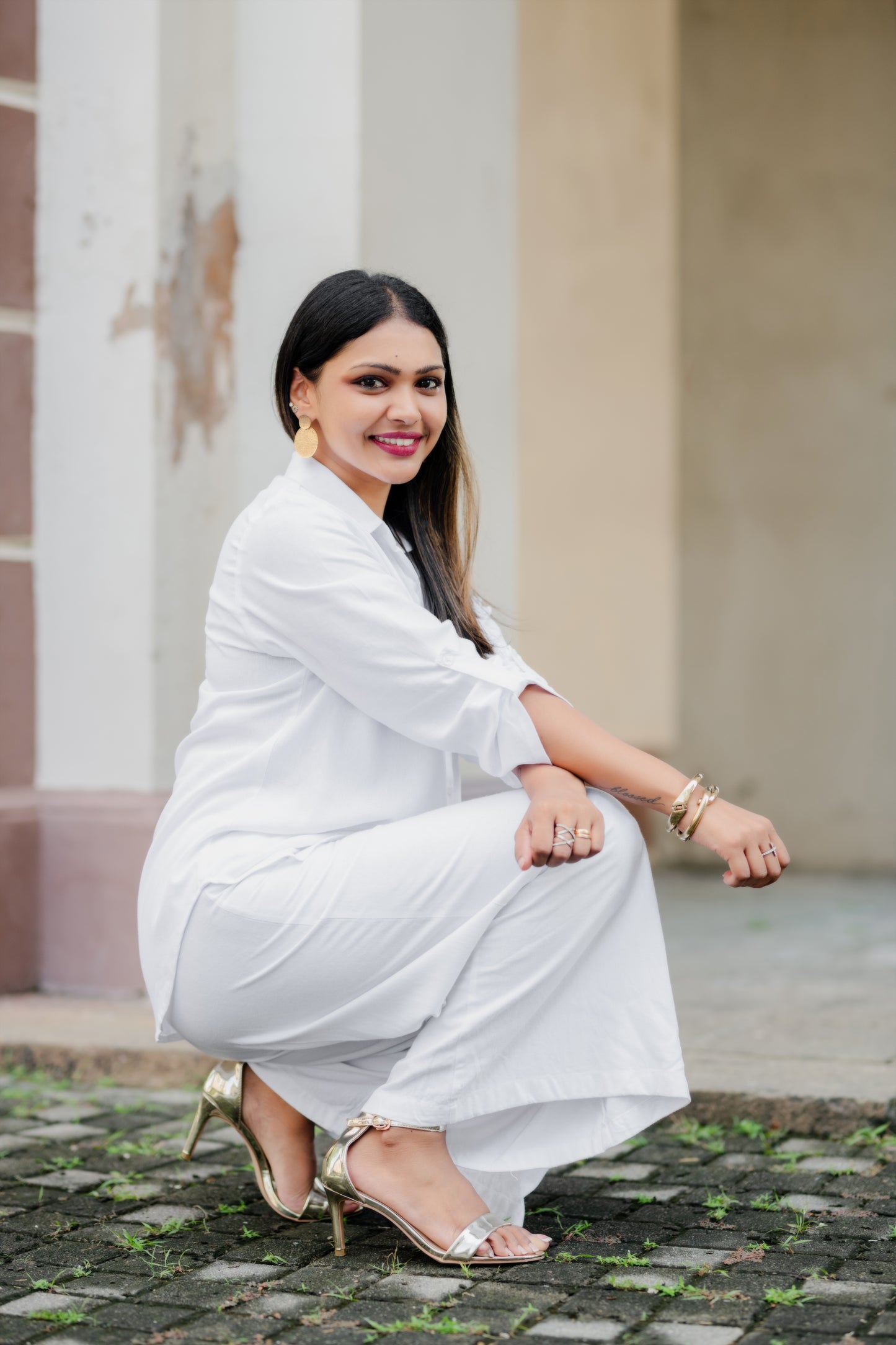 LUNE - Linen Pant (White) - Womens Wear