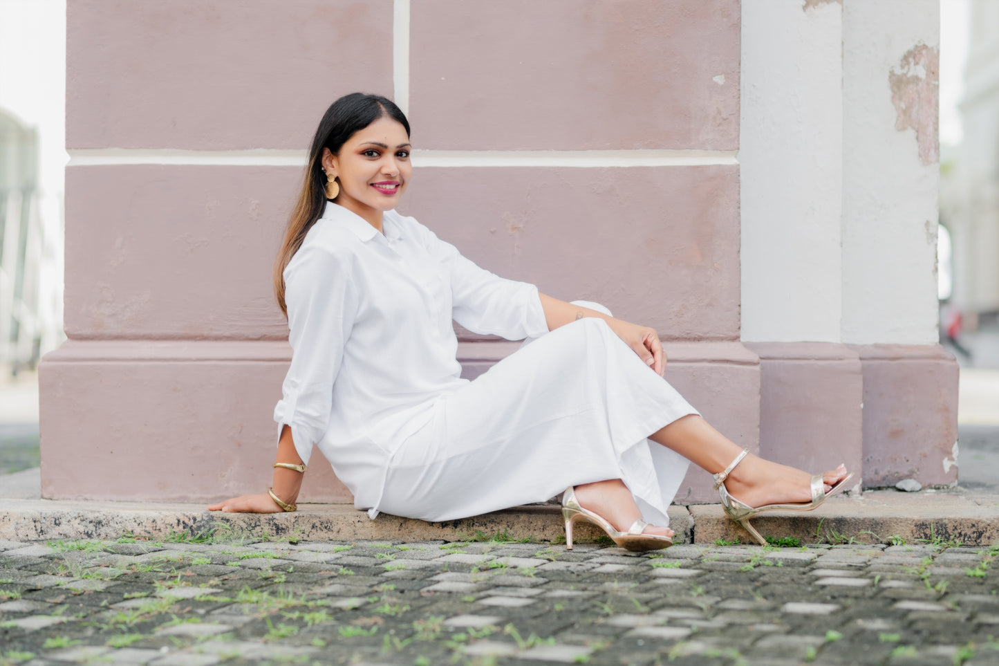 LUNE - Linen Pant (White) - Womens Wear