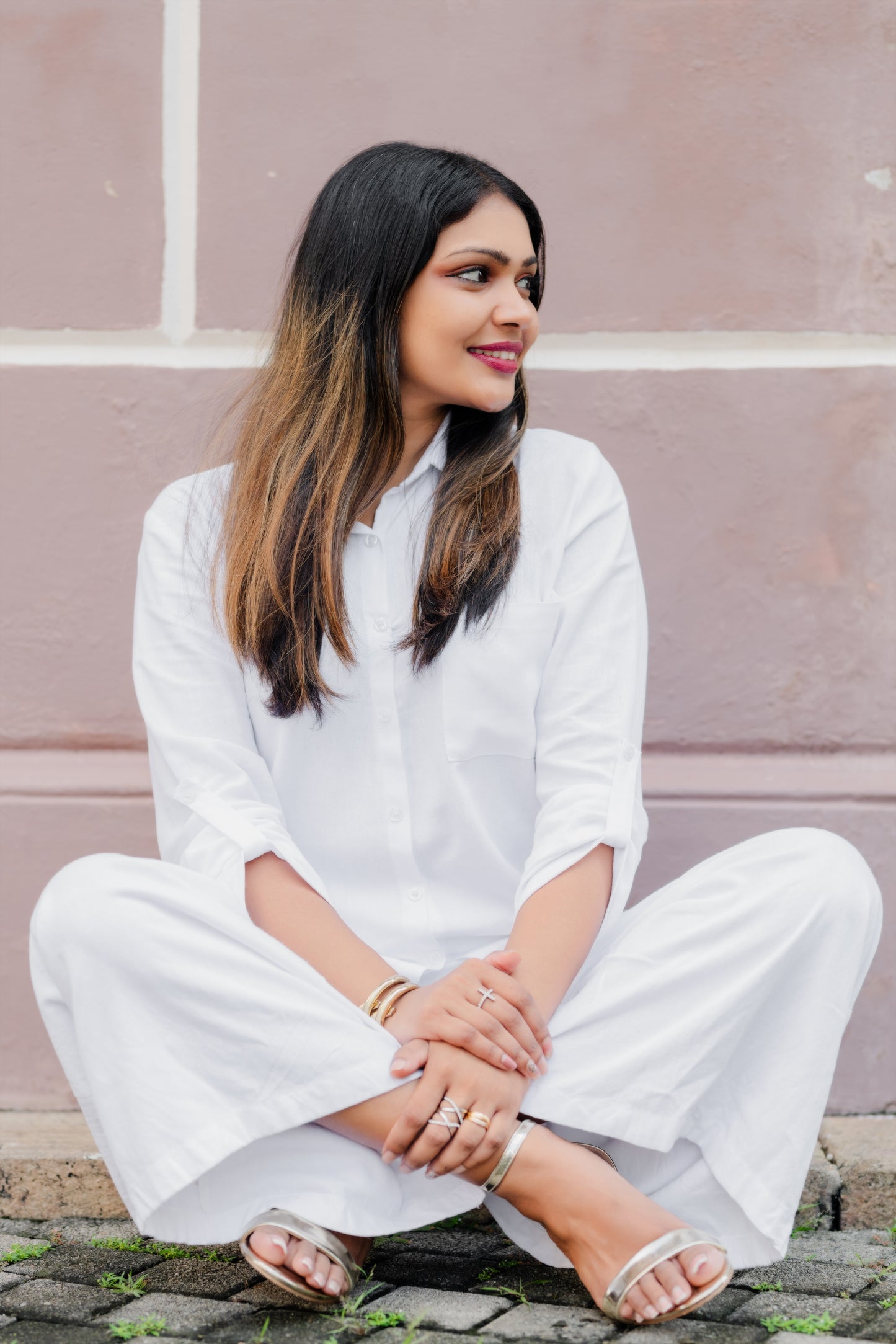 LUNE - Linen Pant (White) - Womens Wear