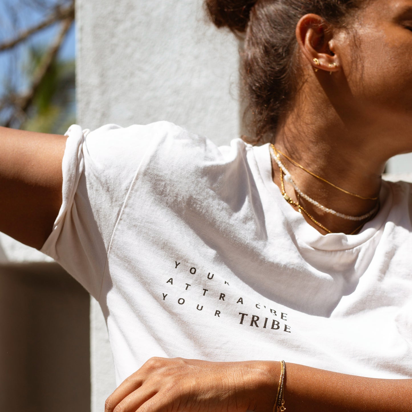 ISLAND GIRL - Font Combi Tshirt (Vintage White) - Unisex- 100% Organic - Light Weight