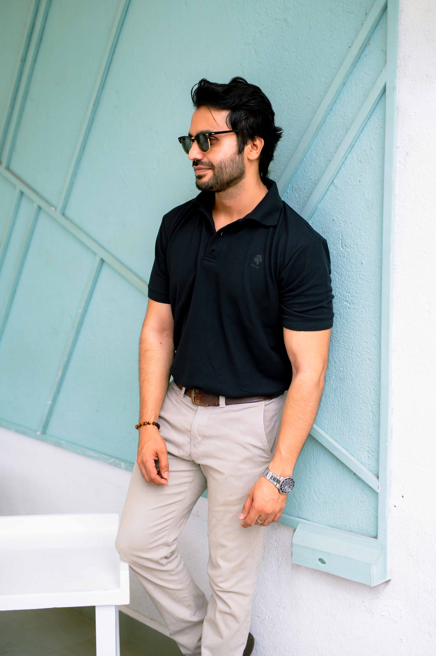 ROAR - Urban Essential Polo Tee (Black) - Regular Fit