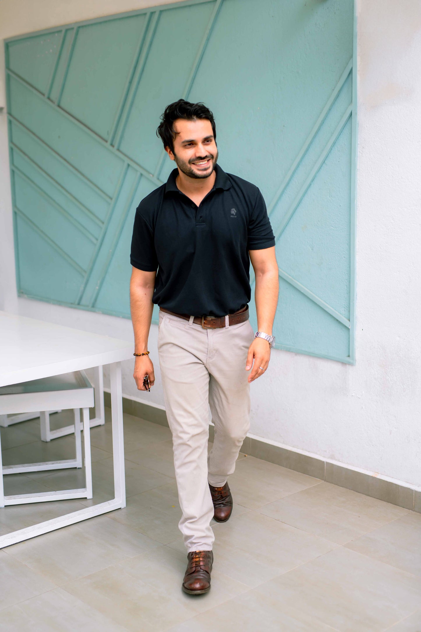 ROAR - Urban Essential Polo Tee (Black) - Regular Fit