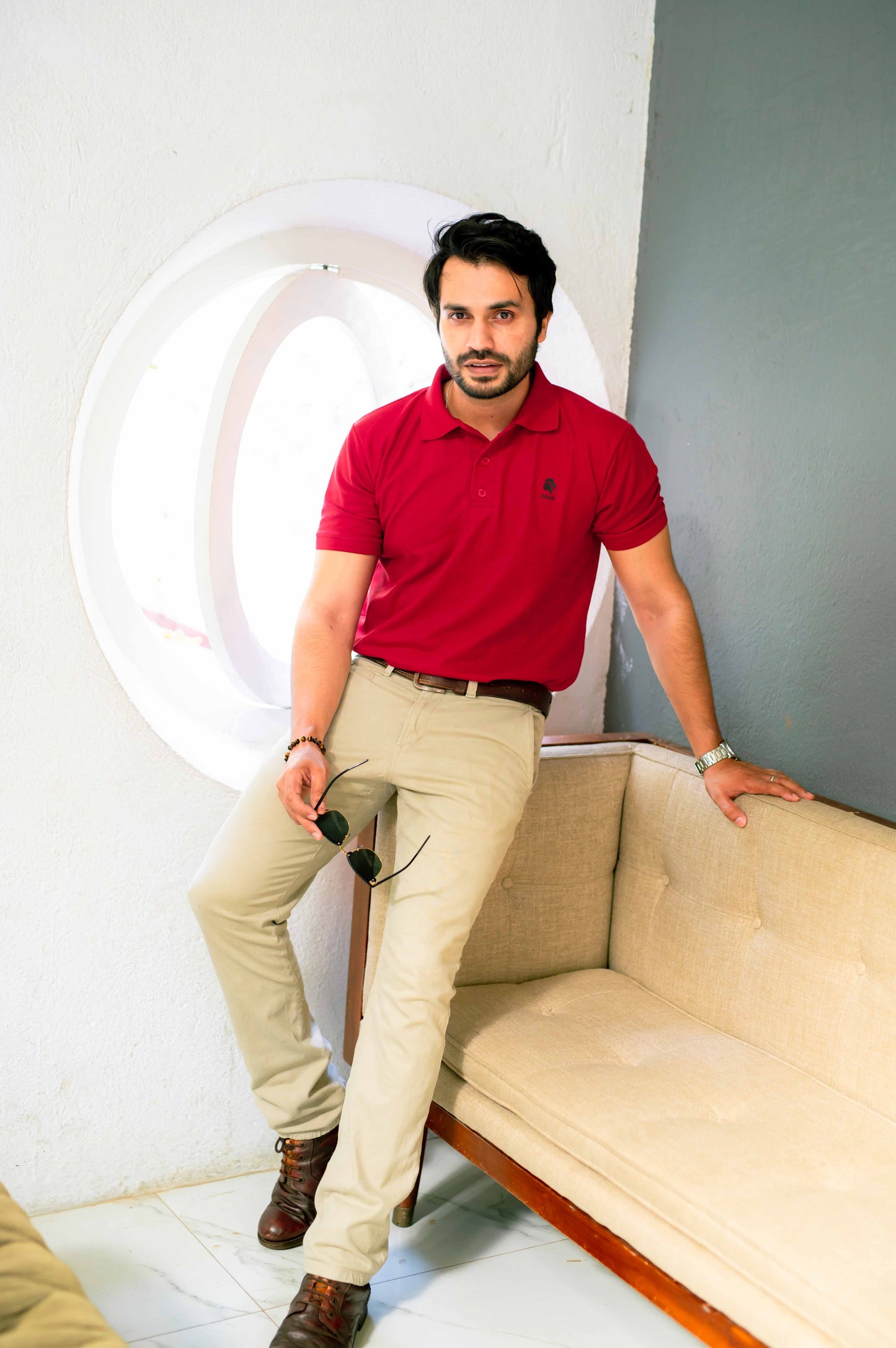 ROAR - Urban Essential Polo Tee (Maroon) - Regular Fit
