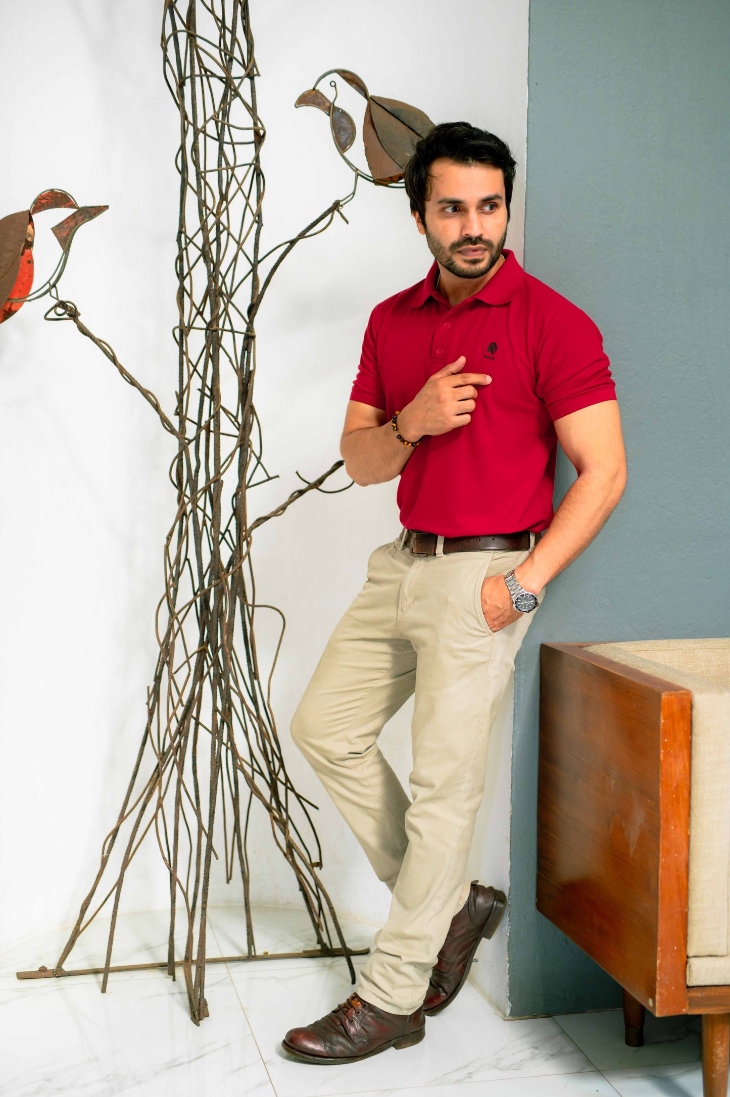 ROAR - Urban Essential Polo Tee (Maroon) - Regular Fit