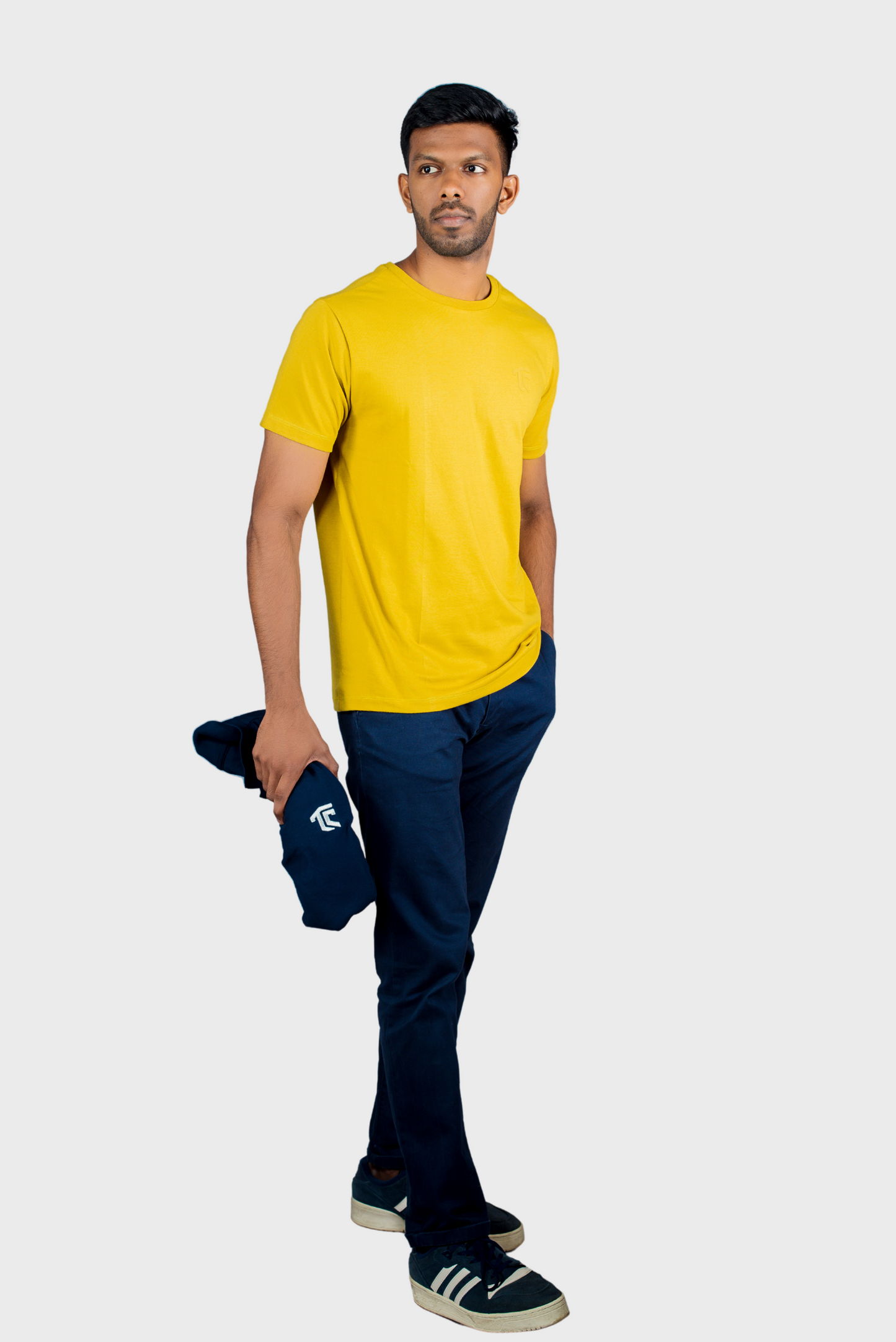 T & C - CREW NECK T SHIRT (Mustard Yellow) - Premium Cotton - Unisex