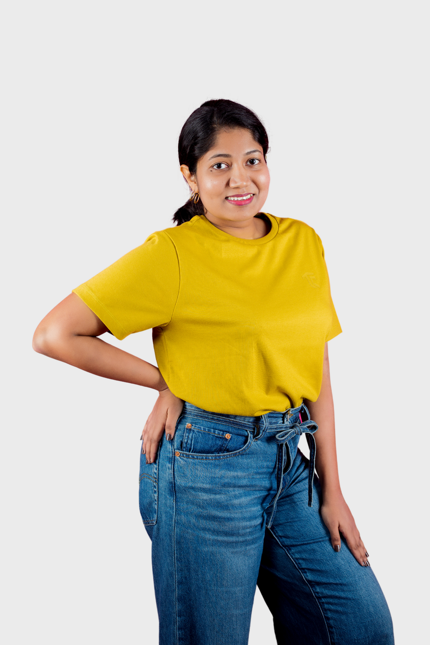 T & C - CREW NECK T SHIRT (Mustard Yellow) - Premium Cotton - Unisex