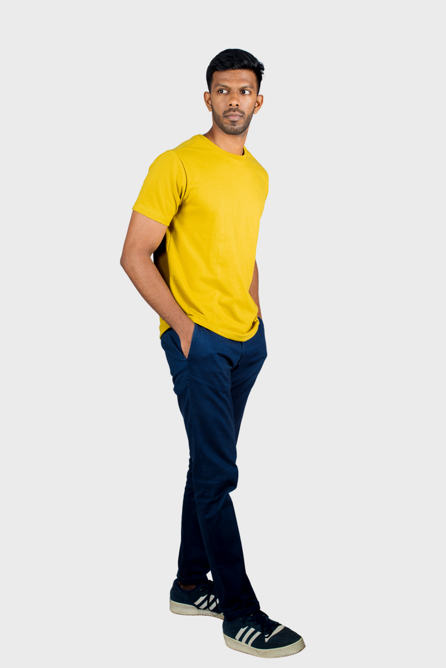 T & C - CREW NECK T SHIRT (Mustard Yellow) - Premium Cotton - Unisex