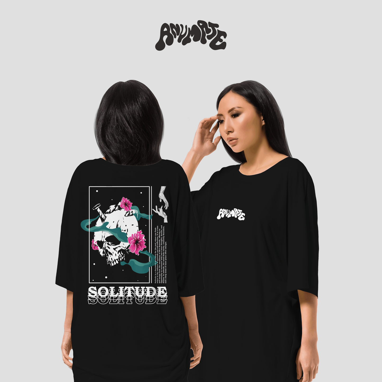 Anumate - Solitude Oversize Tee (Black) - Unisex