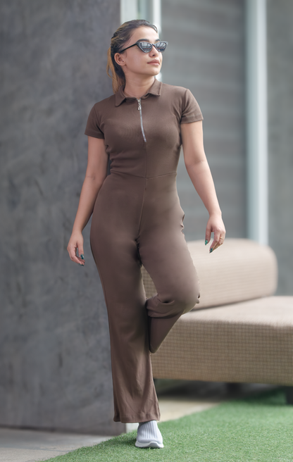 SiSU - Dazzling Jump Suit (Chocolate Brown) - WOMENS