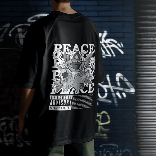 Anumate - "What is Peace" Oversize Tee (Black) - Unisex