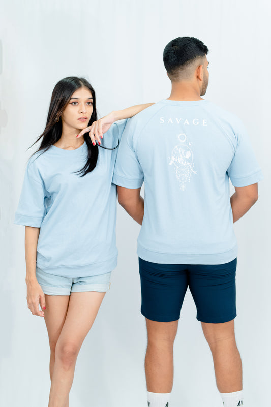 SiSU - Overcome Oversized T-Shirt (Ice Blue) - UNISEX