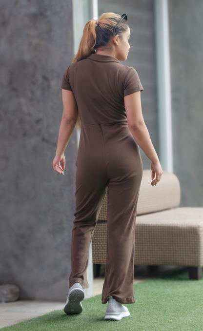 SiSU - Dazzling Jump Suit (Chocolate Brown) - WOMENS
