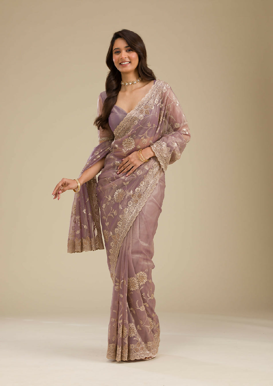 Cadillac & Co. - Soft Tissue Saree with Zariwork | 2 Colours