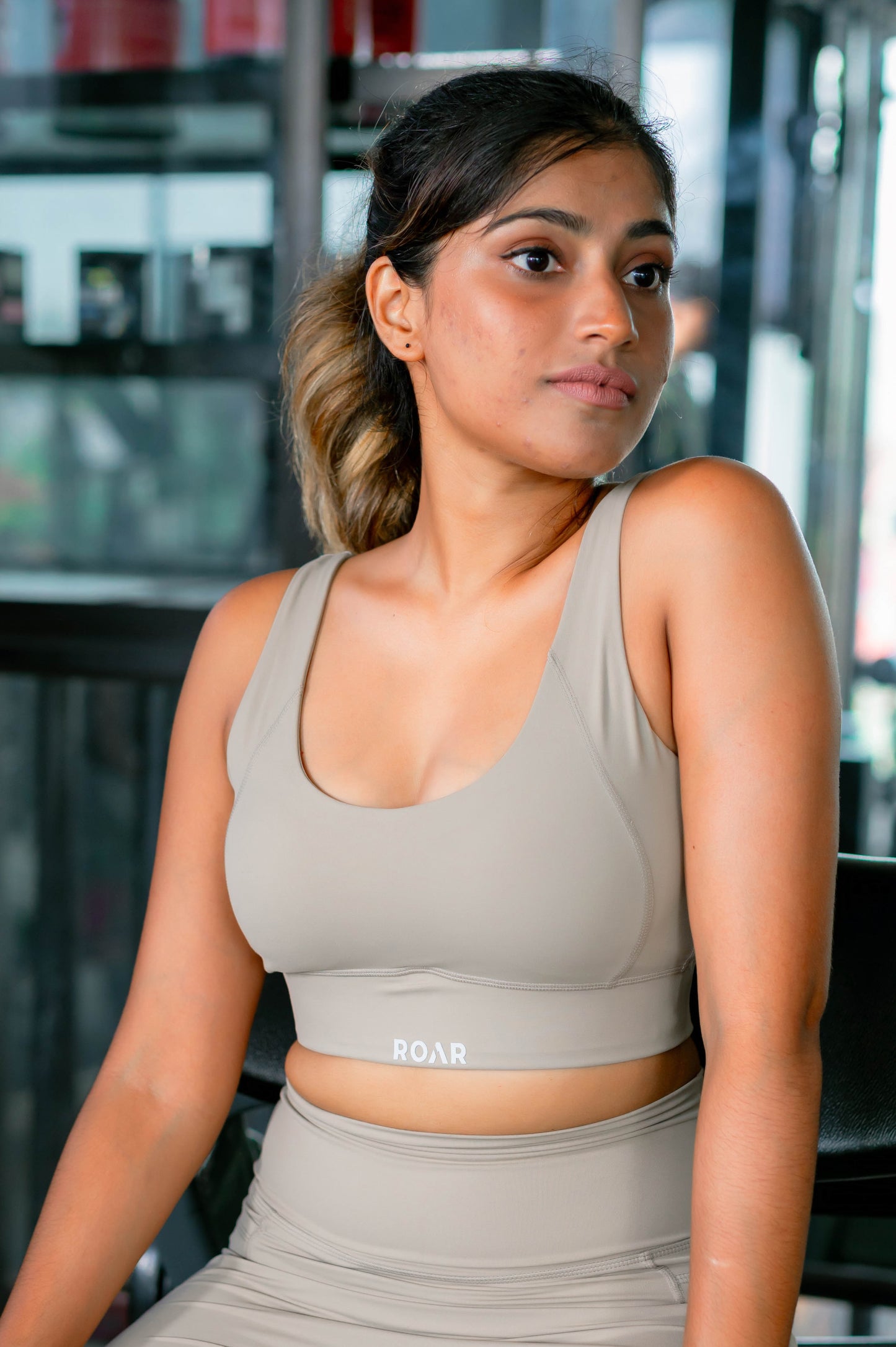 ROAR | INFINITEIMPACT BRA (BEIGE) | RUN THE WORLD COLLECTION | WOMEN’S ACTIVE WEAR