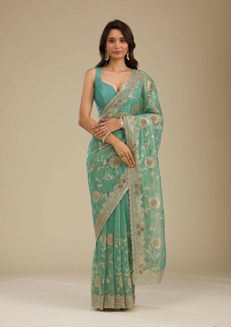 Cadillac & Co. - Soft Tissue Saree with Zariwork | 2 Colours