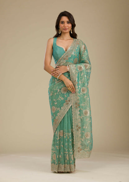 Cadillac & Co. - Soft Tissue Saree with Zariwork | 2 Colours
