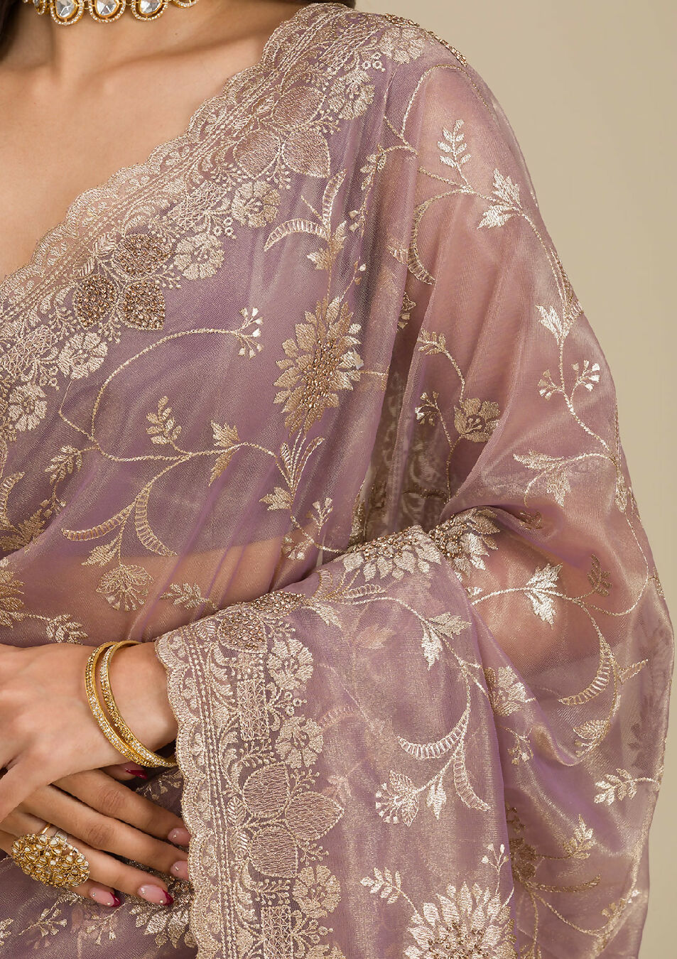 Cadillac & Co. - Soft Tissue Saree with Zariwork | 2 Colours