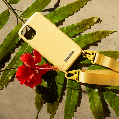 ISLAND GIRL - iPhone 11/XR Case (Lemon) - Adjustable Necklace with Carabiner Strap - Light Weight - Silicone Cases