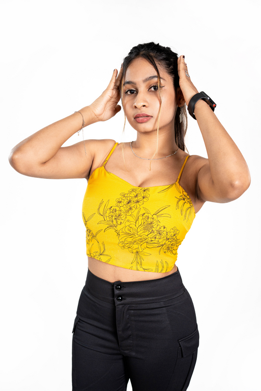 SiSU - IvyCharm Crop Top (Mustard Yellow) - Womens Wear