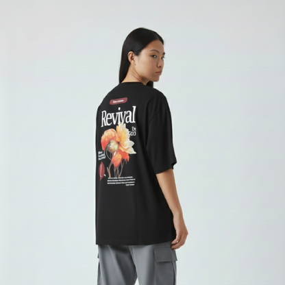 REVIVAL - Blossom (Black) - Unisex - 100% Cotton
