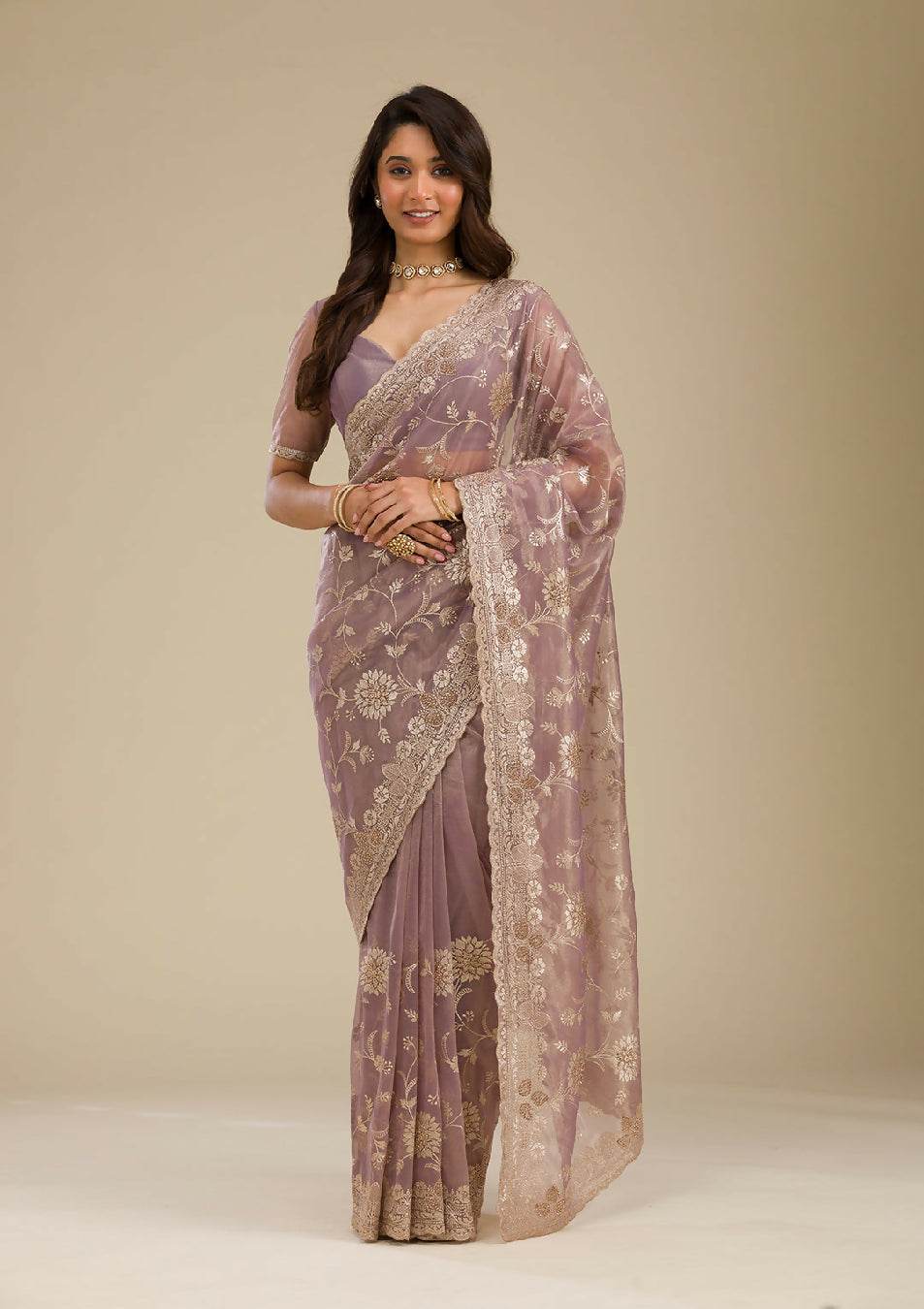 Cadillac & Co. - Soft Tissue Saree with Zariwork | 2 Colours