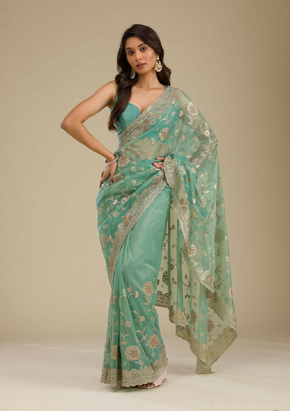 Cadillac & Co. - Soft Tissue Saree with Zariwork | 2 Colours
