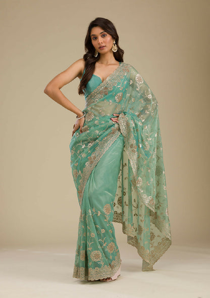 Cadillac & Co. - Soft Tissue Saree with Zariwork | 2 Colours