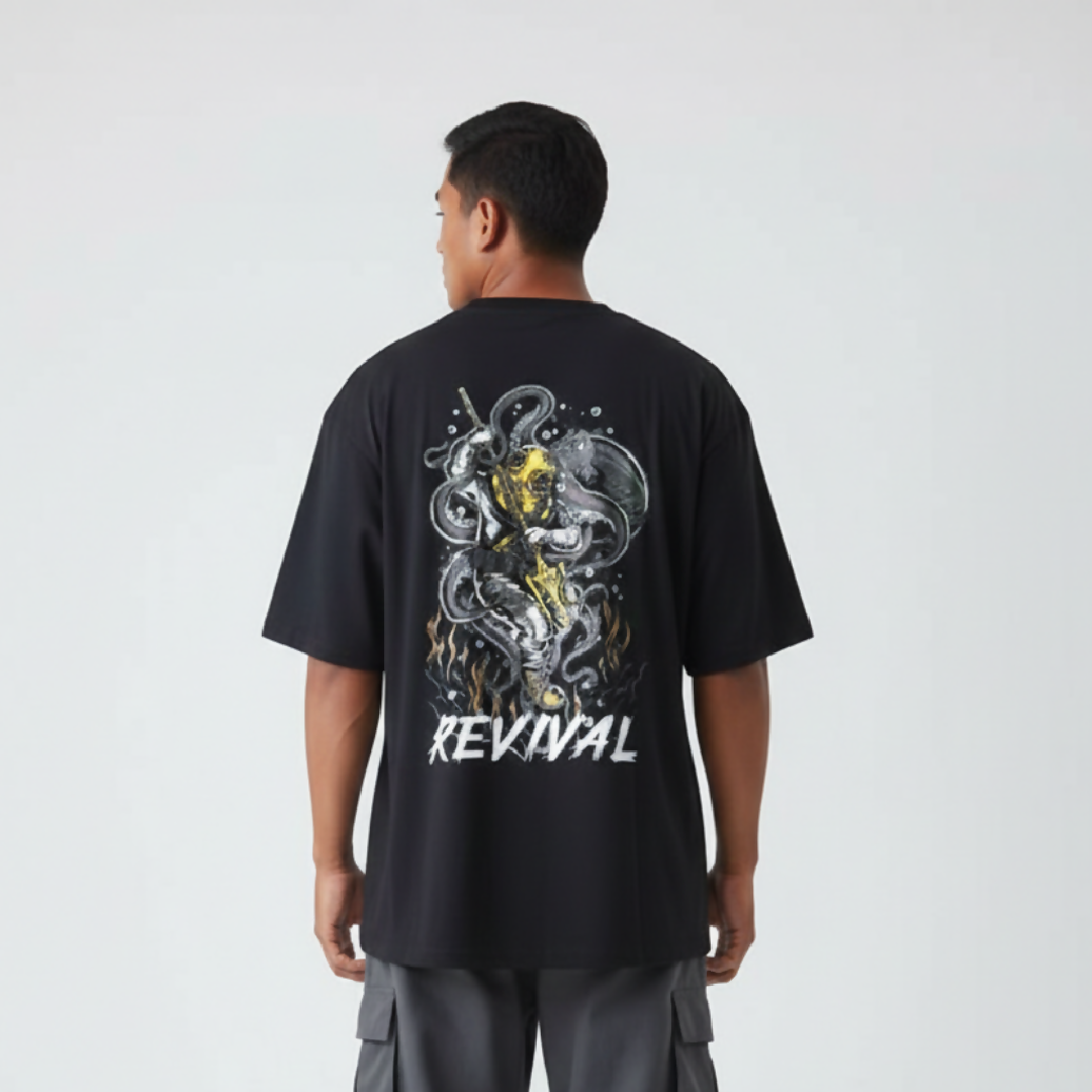 REVIVAL - Deep Sea Hunter (Black) - Unisex - 100% Cotton