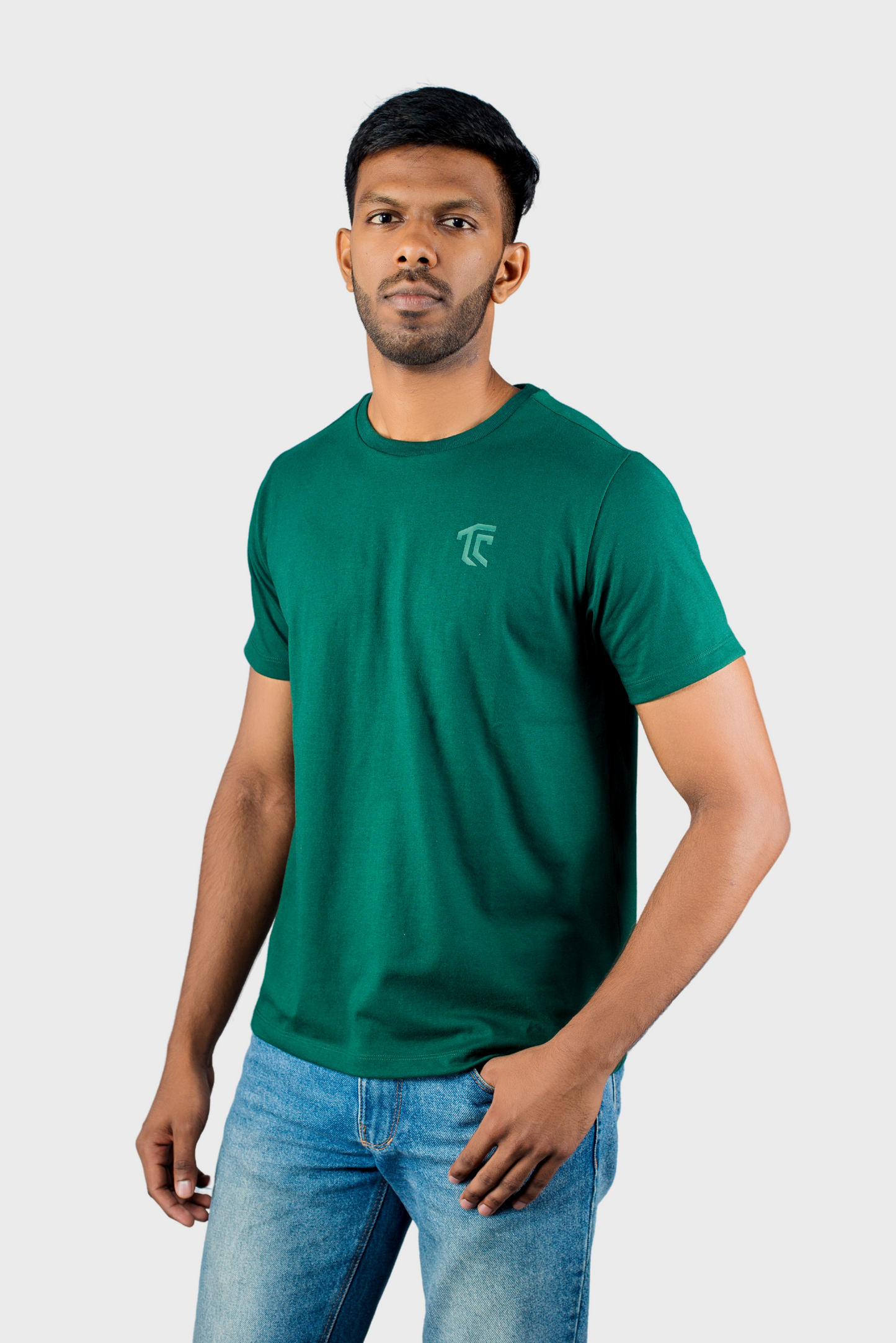 T & C - CREW NECK T SHIRT (Army Green) - Premium Cotton - Unisex