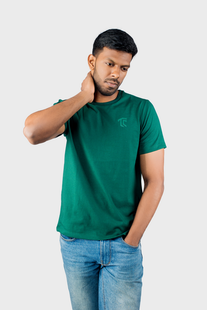 T & C - CREW NECK T SHIRT (Army Green) - Premium Cotton - Unisex