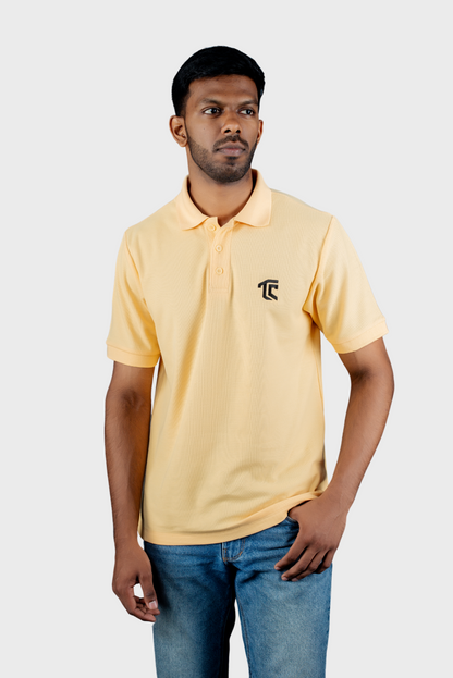 T & C - COLLARED T SHIRT (Peach) - Premium Cotton - Mens Wear