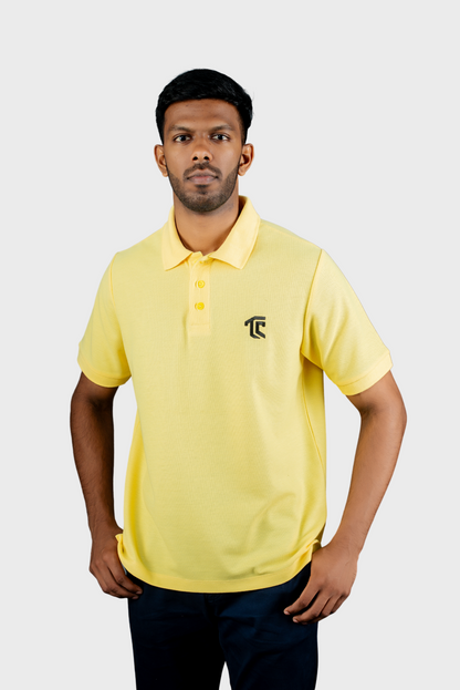 T & C - COLLARED T SHIRT (Yellow) - Premium Cotton - Mens Wear