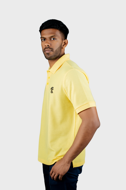 T & C - COLLARED T SHIRT (Yellow) - Premium Cotton - Mens Wear