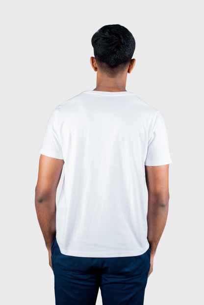 T & C - CREW NECK T SHIRT (White) - Premium Cotton - Unisex