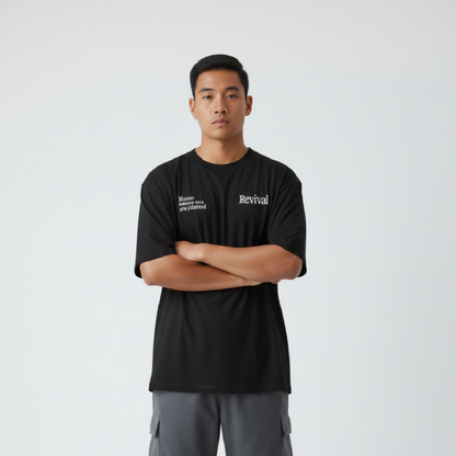 REVIVAL - Blossom (Black) - Unisex - 100% Cotton