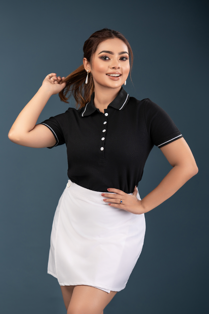 NIMORA - Wrap Mini Skirt (White) - Womens Wear